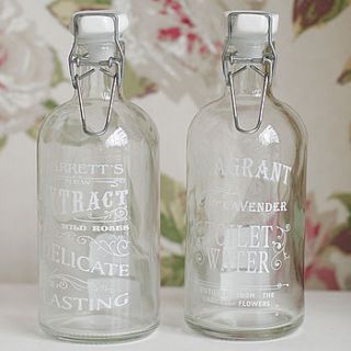 french style glass bottles by pippins gift company