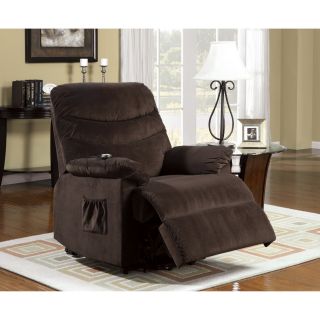 Furniture Of America Estelle Plush Cushion Stand assist Power Lift Bella Fabric Chair
