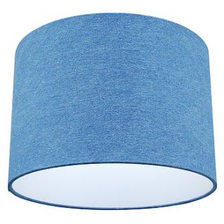 mid wash denim fabric drum lampshade by quirk