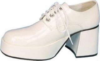 Costumes For All Occasions Ha54Wpmd Shoe Platform Wht Pat Men Md Clothing