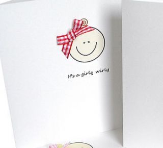 baby face personalised new baby card by made with love designs ltd