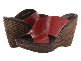 Born Hyrah Womens Wedge Shoes (Red)