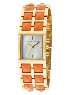 Womens Gold & Coral Watch by Kenneth Jay Lane