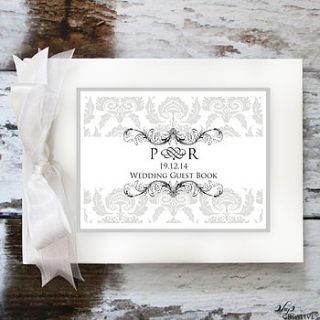personalised rococo guest book by 2by2 creative