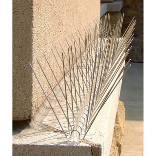 Bird-X Stainless Steel Bird Spikes — 10ft.L x 5in.W, Model# STS-10R  Bird Repellers