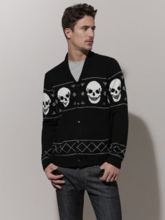 Wool Nordic Skull Cardigan by Ca$hmere
