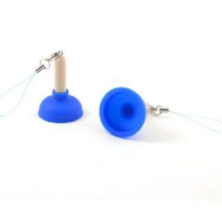 2 Pcs Wood Stick Blue Silicone Suction Cup Plunger Stand for MP4 Cell Phone Cell Phones & Accessories