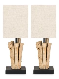 Mini Bleached Table Lamps (Set of 2) by Safavieh