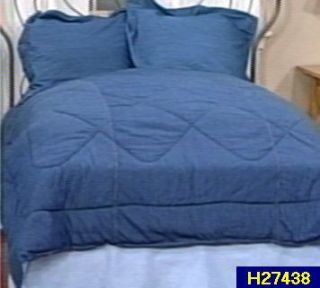 Denim King Size Comforter Ensemble —