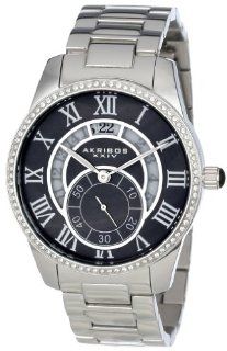 Akribos XXIV Men's AK568SS Grandiose Mother of Pearl Crystal Stainless Steel Bracelet Watch Akribos XXIV Watches