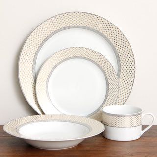 American Atelier Buckingham 16 piece Porcelain Dinnerware Set