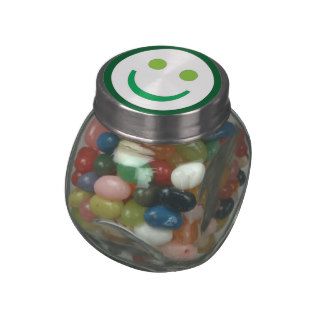 SMILE SMILEY ROUND SWEET BABY GLASS CANDY JAR
