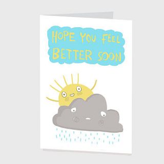 'get well' greeting's card by sarah ray