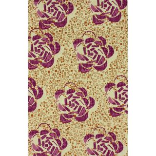 Nuloom Handmade Bold Floral Purple Wool Rug (76 X 96)