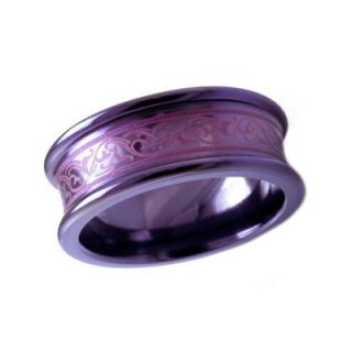 online only ladies rain by edward mirell 8 0mm concave ring in black