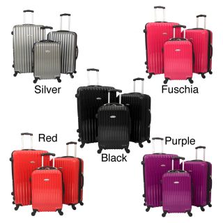 World Sport Expandable 3 piece Hardside Spinner Luggage Set