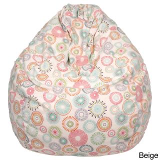 Starburst Pinwheel Pattern Large Teardrop Cotton Bean Bag Chair