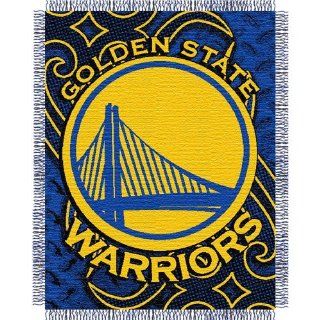 BSS   Golden State Warriors NBA Triple Woven Jacquard Throw (Tattoo Series) (48x60") 