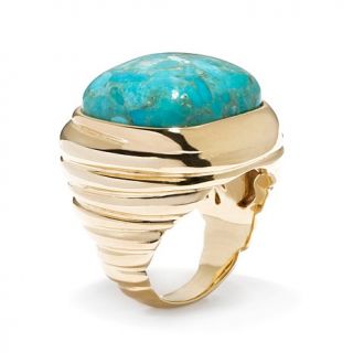 Bellezza Turquoise Bronze High Polished Ring