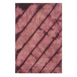 Hand loomed Pink/ Purple Abstract Pattern Wool Rug (56 X 76)