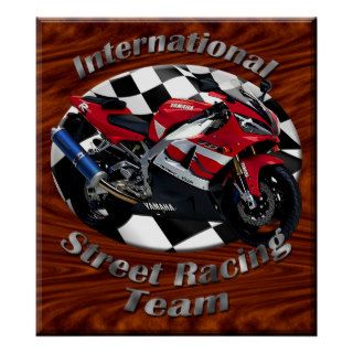 Yamaha YZF R1 Rosewood Poster