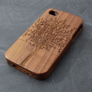 wooden iphone case oak tree design by nest