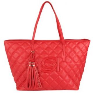Bebe Quilted Lisa Tote Red Handbags Shoes