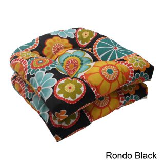 Pillow Perfect Rondo Outdoor Wicker Seat Cushions (set Of 2)