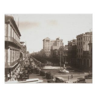 El Prado de La Habana 1920's Foto Antigua Posters