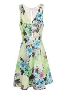floral print cut out dress by sugar + style