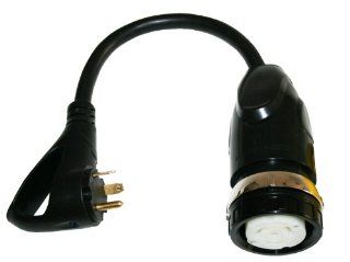 Furrion FP5030R SB 50 Amp 125/250V Twist Lock Female Marine to 30 Amp RV Male Plug with LED Pigtail Automotive
