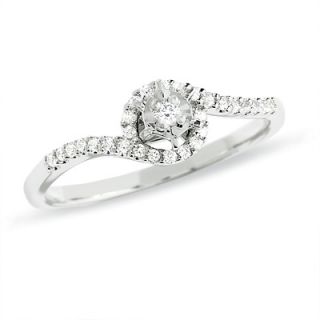 10 CT. T.W. Diamond Bypass Ring in 10K White Gold   Zales