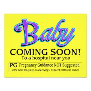 Baby Movie Preview Personalized Announcement