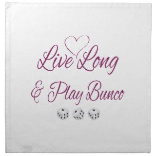 Live Long and Play Bunco Napkin