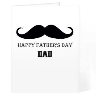 personalised 'fan tasche tic' moustache card by hope and willow