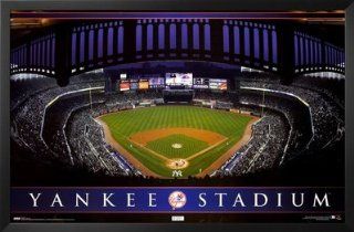 Professionally Framed New York Yankees (New Yankee Stadium) Sports Poster Print   22x34 with RichAndFramous Black Wood Frame   New York Yankees Picture In A Frame