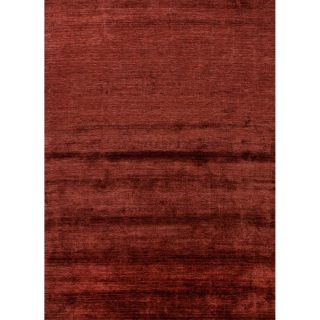 Hand loomed Solid Pattern Red/ Orange Indoor Rug (2 X 3)