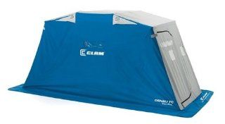Clam 9027 Denali II TC Back To Back 2 Person Ice Fishing Shelter w/ Thermal Cap  Sports & Outdoors