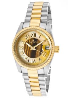 Croton CN207190TTTI  Watches,Womens Entrepeneur Tiger Eye/Yellow MOP Dial Two Tone, Luxury Croton Quartz Watches