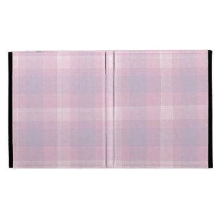 Pink Plaid Pattern iPad Folio Cases