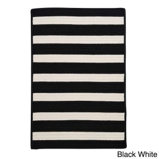 Colonial Mills Striped Out Indoor/ Outdoor Area Rug (8 X 10) Black Size 8 x 10