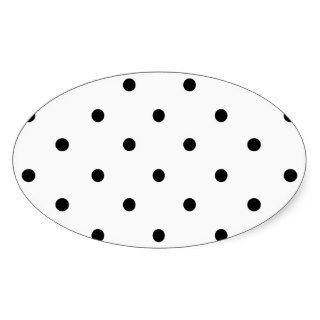 589_polka dots 09 overlay BLACK WHITE POLKADOTS DO Oval Stickers