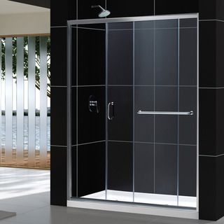Dreamline Infinity Z Sliding Shower Door/ 34x60 inch Shower Base