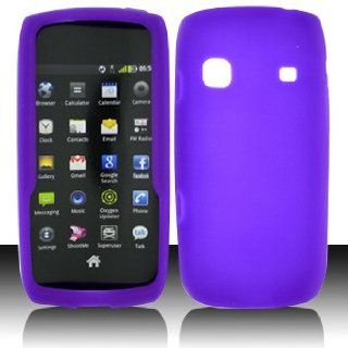 For Sprint Samsung Replenish M580 Accessory   Purple Silicon Skin Case Proctor Cover Cell Phones & Accessories