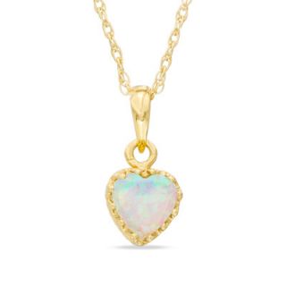 0mm Heart Shaped Lab Created Opal Crown Pendant in Sterling Silver