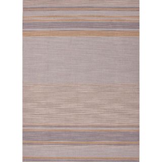 Handmade Flat weave Stripe Pattern Multicolor Rectangular Rug (5 X 8)