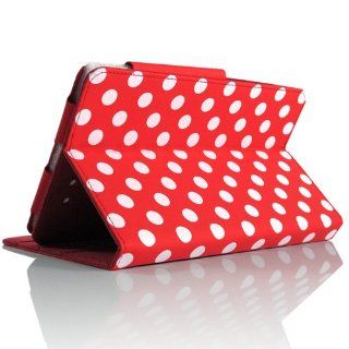 ZuGadgets Red Polka Dots Book Folio Design Stand PU Leather Case Cover for Google Nexus 7 Tablet (7822 2) Computers & Accessories