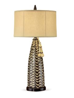 Bottle Lamp with Bone Tassel by John Richard