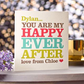 'happy ever after' valentine's card by rosie robins