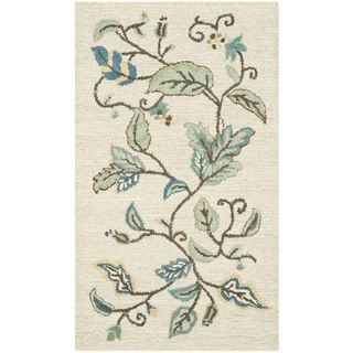 Martha Stewart Autumn Woods Colonial Blue Wool/ Viscose Rug (26 X 43)